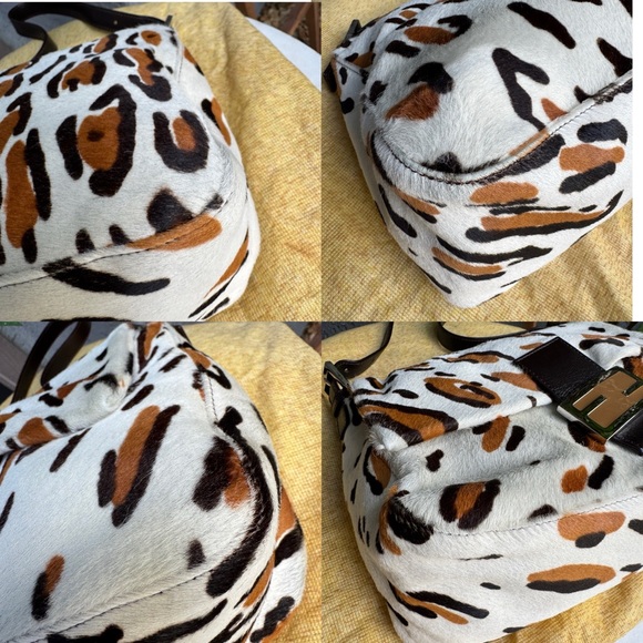 Fendi Vintage Leopard Ponyhair Mama Baguette Shoulder Bag - Picture 15 of 16